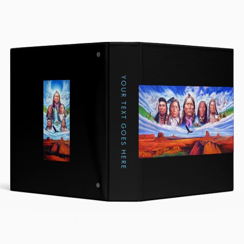 Painting Famous Indian Chiefs Native Americans 3 Ring Binder