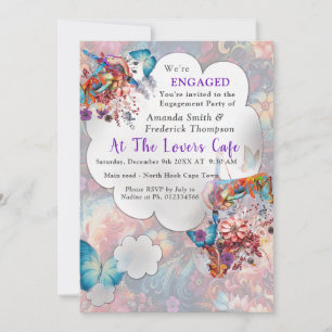 Painting Fantasy Flowers expressing nature Invitation