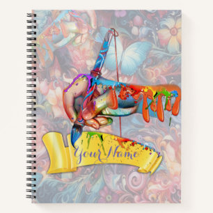 Painting Fantasy Flowers expressing nature Notebook