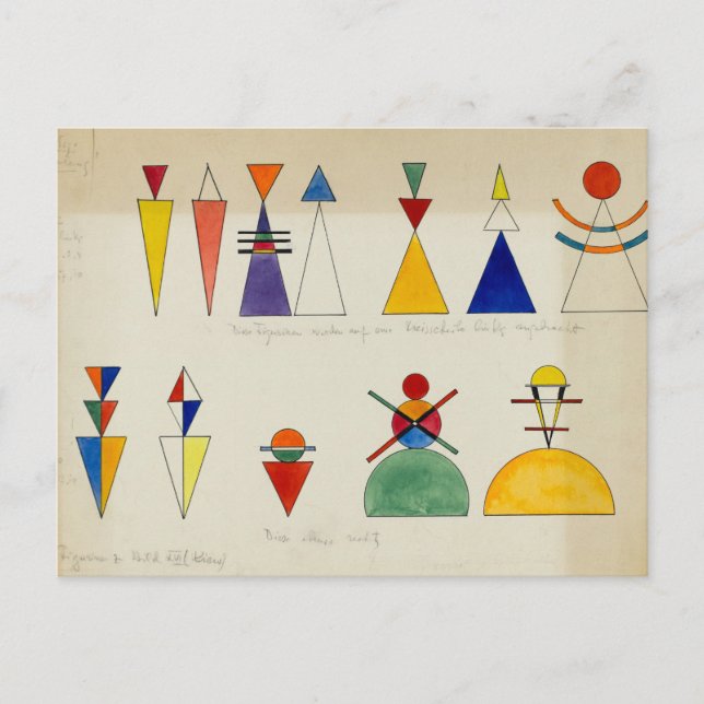 Painting Figurines by Wassily Kandinsky Postcard (Front)
