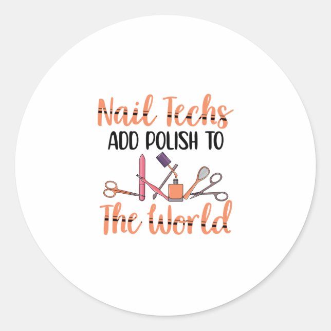 Painting Fingernails Classic Round Sticker (Front)