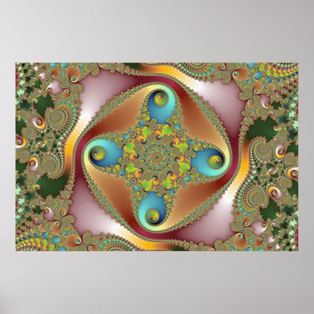 Painting - Fractal Art Poster (Front)