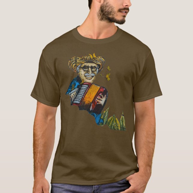 Painting Gabriel García Márquez Street Art T-Shirt (Front)