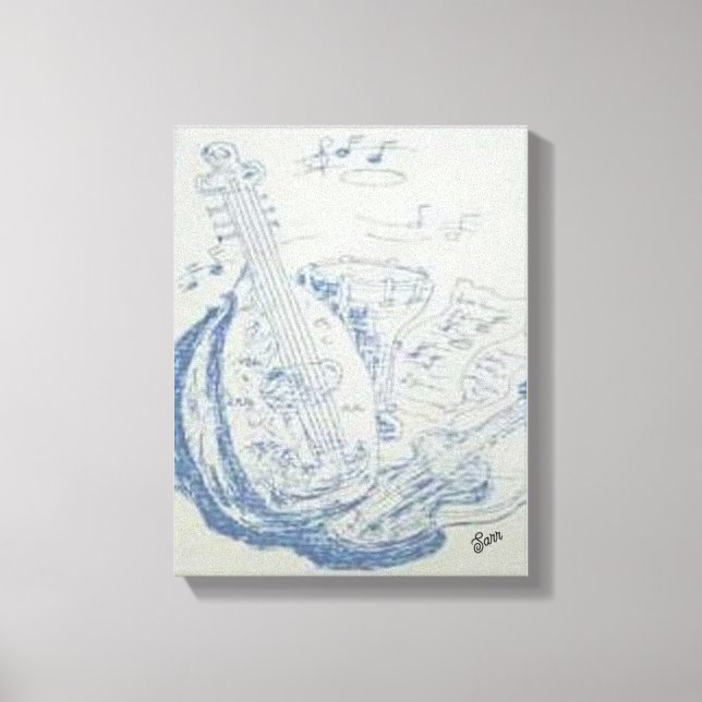 Painting : Greek Instruments Canvas Print (Front)