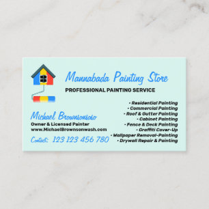 Painting green Decor Modern Professional Business Card