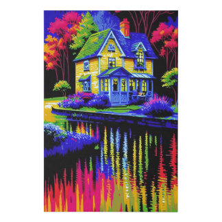 painting in expressionism № 4 in collection faux canvas print