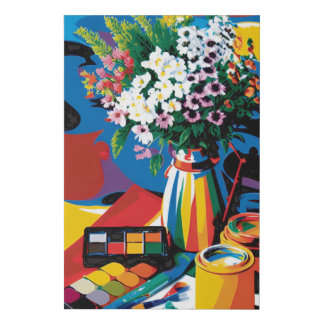 painting in expressionism  № 7 in collection faux canvas print