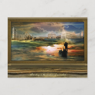 Painting in the museum of surrealism postcard