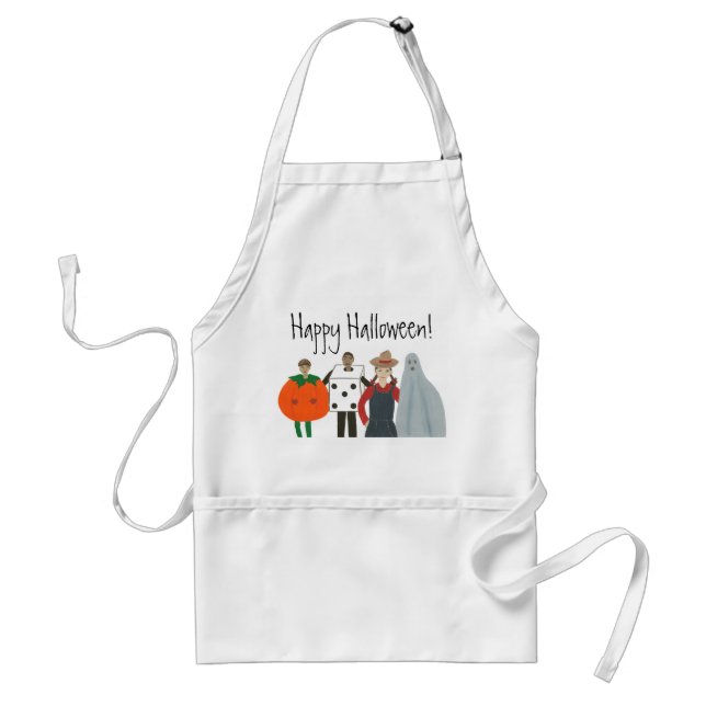 Painting Kids in Costumes, Happy Halloween Aprons (Front)