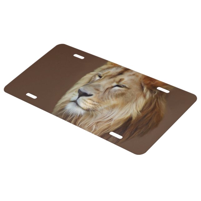 Painting Lion License Plate (Side)