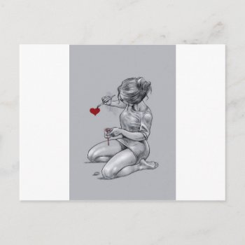 Painting Love Postcard by BizzleApparel at Zazzle