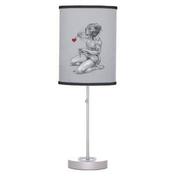 Painting Love Table Lamp by BizzleApparel at Zazzle