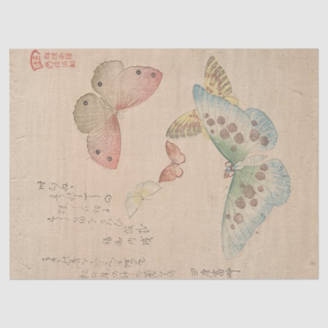Painting Manual of Flock of Butterflies by Shunman Tissue Paper (Front)