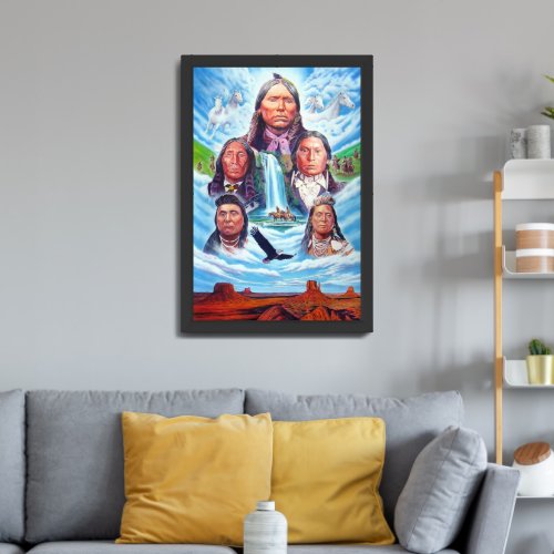 Painting Native Americans Famous Indian Chiefs Framed Art