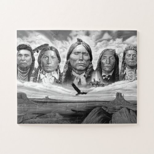 Painting Native Americans Famous Indian Chiefs Jigsaw Puzzle