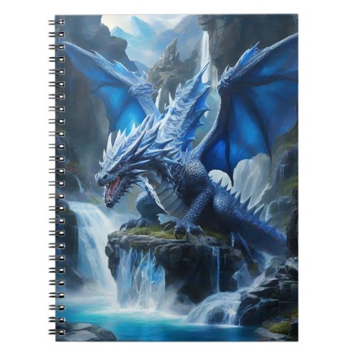 Painting of a blue Dragon Notebook