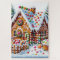 Painting of a Colorful Candy Gingerbread House