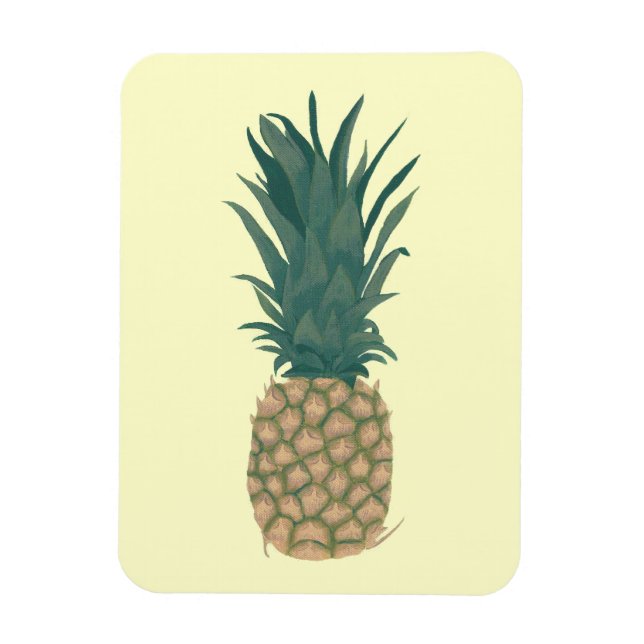 Painting of a fresh pineapple by CherylsArt Magnet (Vertical)