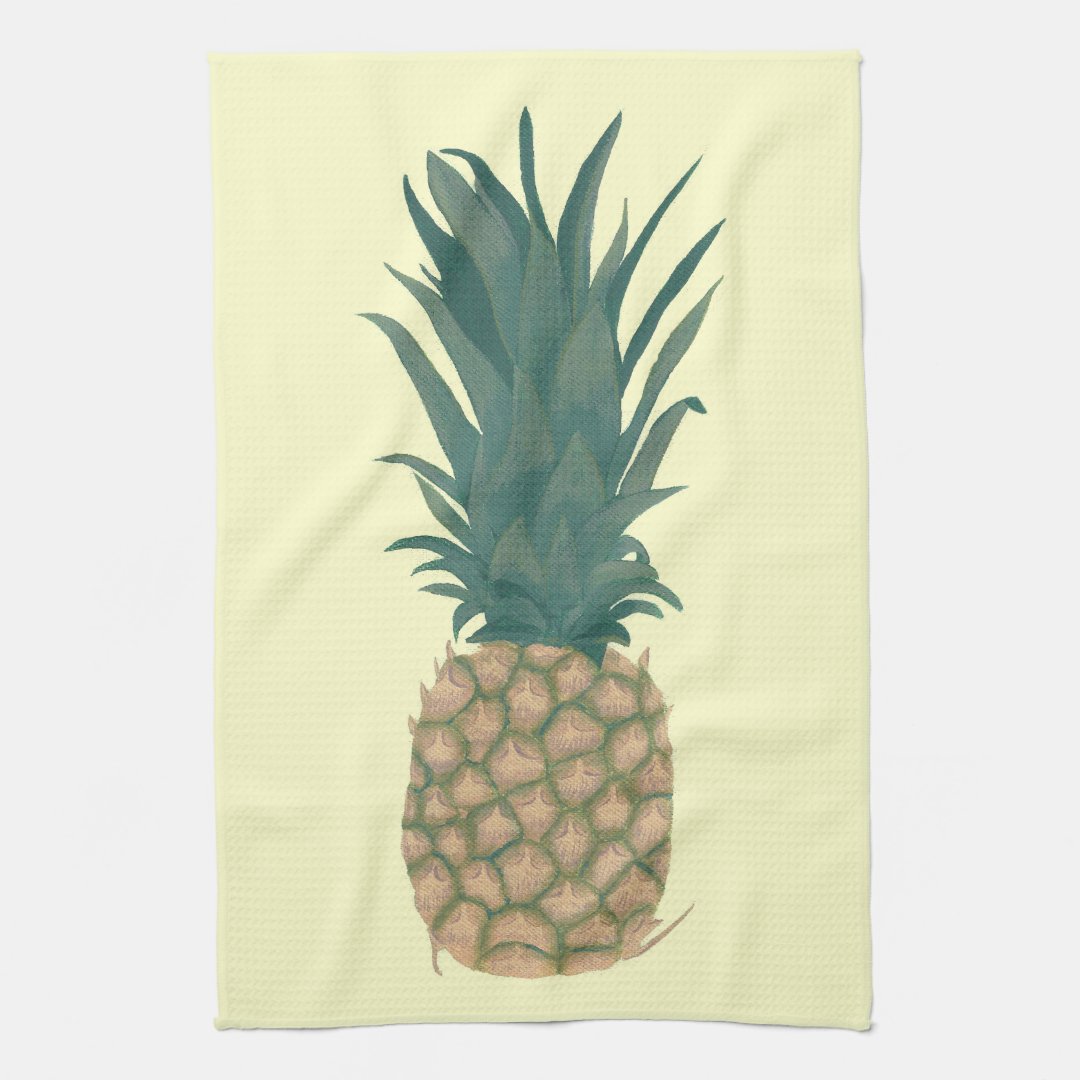 Painting of a fresh Pineapple Kitchen Towels Zazzle