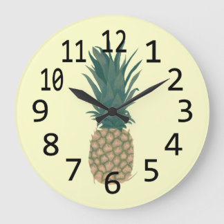 Painting of a fresh Pineapple Wall Clocks