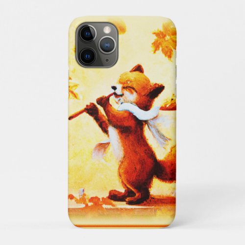 Painting Of a Happy Singing Red Fox Buy Now iPhone 11 Pro Case