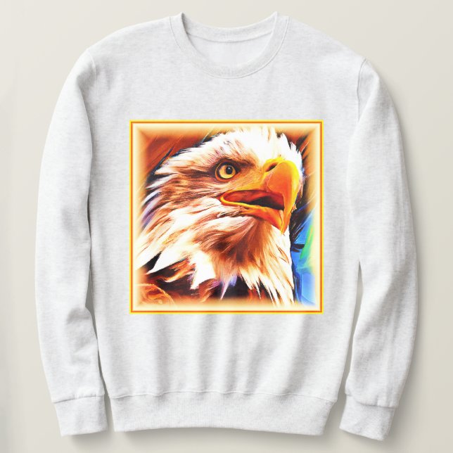 Painting of a Stunning Eagles Face. Buy Now Sweatshirt (Design Front)