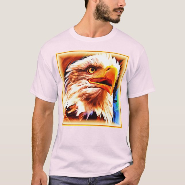 Painting of a Stunning Eagles Face. Buy Now T-Shirt (Front)