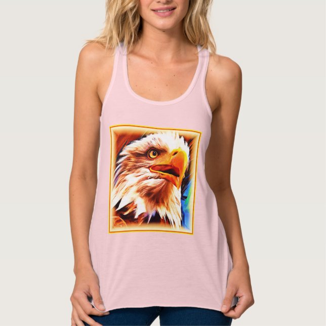 Painting of a Stunning Eagles Face. Buy Now Tank Top (Front)
