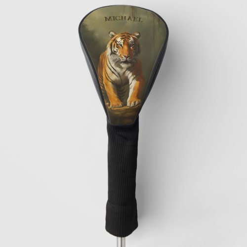  Painting Of  A Tiger Golf Head Cover