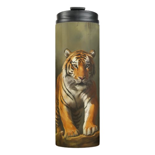  Painting Of  A Tiger Thermal Tumbler