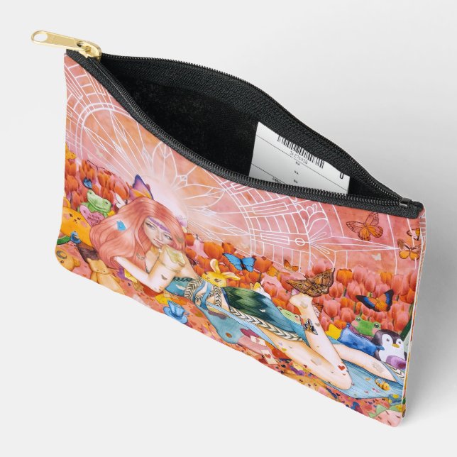 Painting of a woman title: The Afternoon Accessory Pouch (Open)