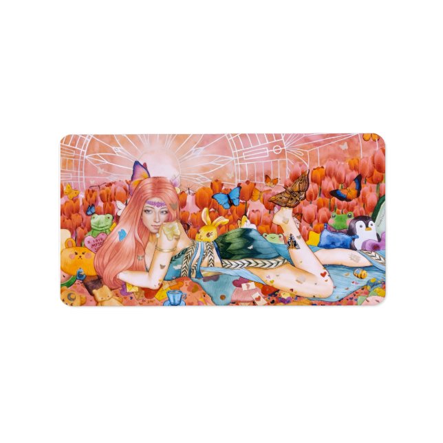 Painting of a woman title: The Afternoon Label (Front)