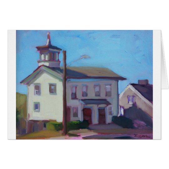 Painting of an Old Firehouse Card | Zazzle