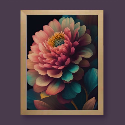 Painting of Bold Flower 34 Poster