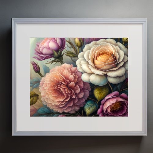 Painting of Bold Flowers 54 Poster