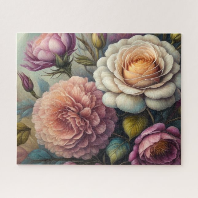 Painting of Bold Flowers Jigsaw Puzzle (Horizontal)