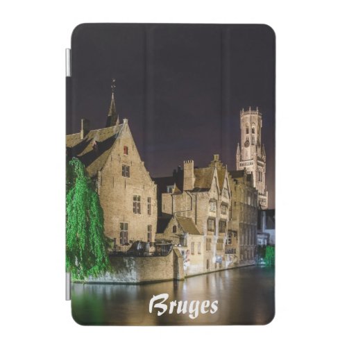 Painting of Bruges old town and Belfry tower iPad Mini Cover