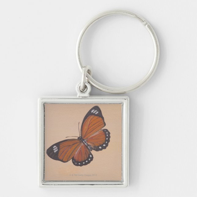Painting of butterfly keychain (Front)