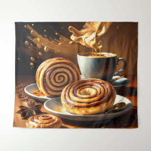 How I Roll - Funny Cinnamon Roll - How I Roll - Tapestry