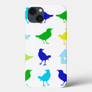 Painting of Colored Birds by Chariklia Zarris iPhone 13 Case