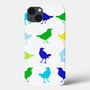 Painting of Colored Birds by Chariklia Zarris iPhone 13 Case