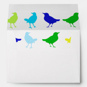 Painting of Colored Birds by Chariklia Zarris Envelope