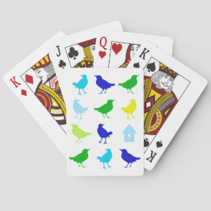 Painting of Colored Birds by Chariklia Zarris Poker Cards