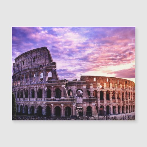 Painting of Colosseum in Rome at sunset