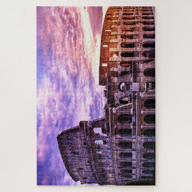 Painting of Colosseum in Rome at sunset Jigsaw Puzzle (Vertical)
