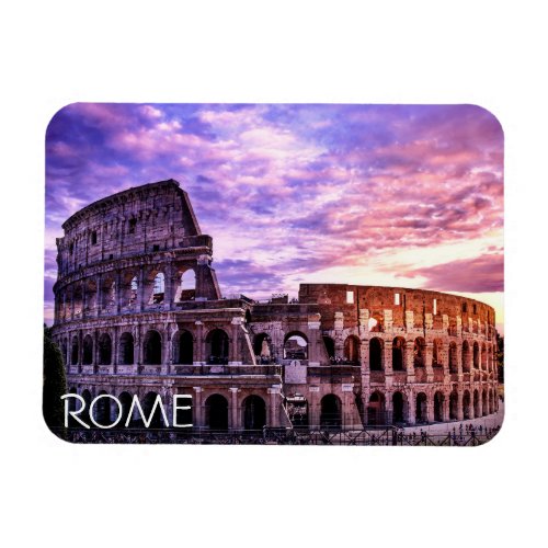 Painting of Colosseum in Rome at sunset Magnet