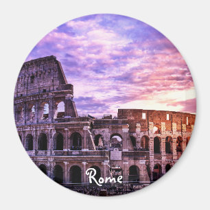 Painting of Colosseum in Rome at sunset Magnet