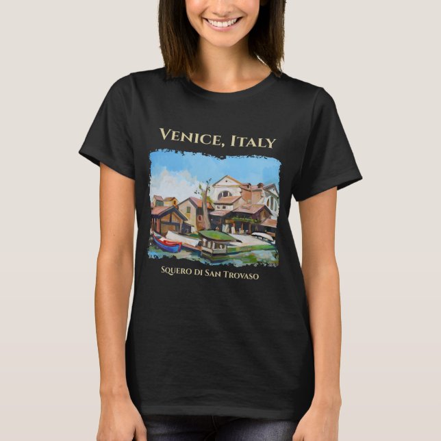 Painting of Dorsoduro, Venice, Italy T-Shirt (Front)