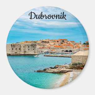 Painting of Dubrovnik beach Magnet