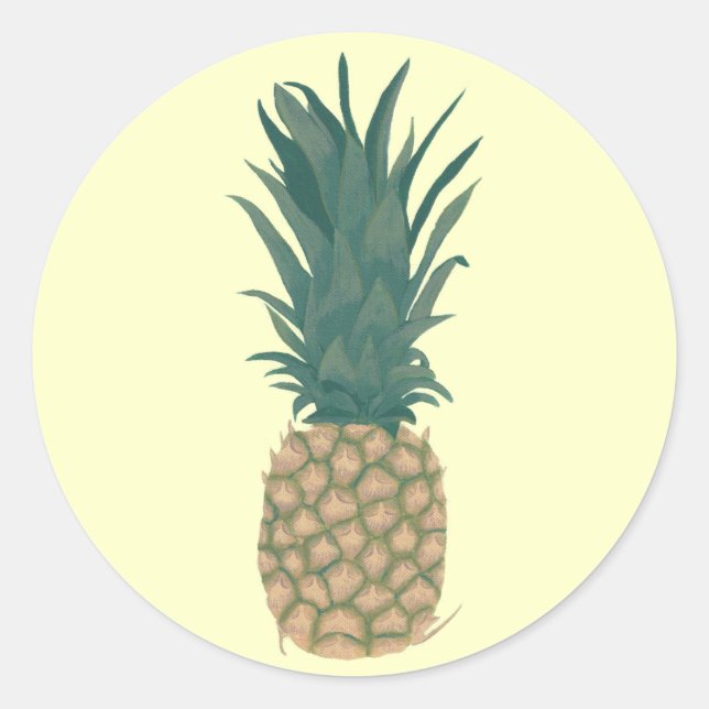Painting of fresh pineapple by CherylsArt Stickers (Front)